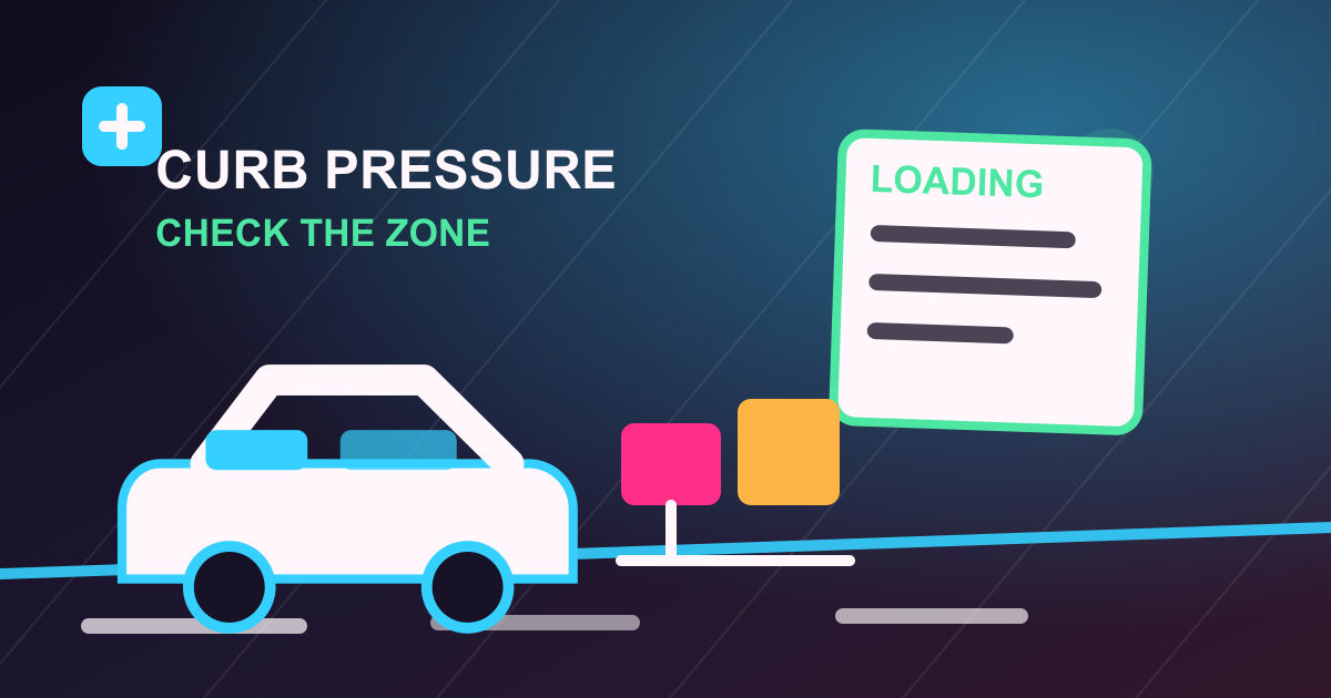 NYC TLC curb pressure with loading-zone, pickup, sign, and ticket-risk context.