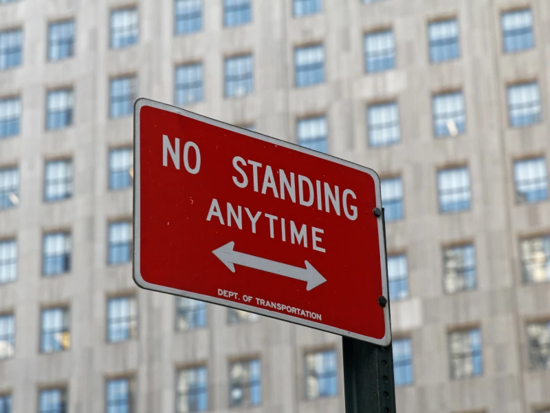 No Standing sign context in NYC