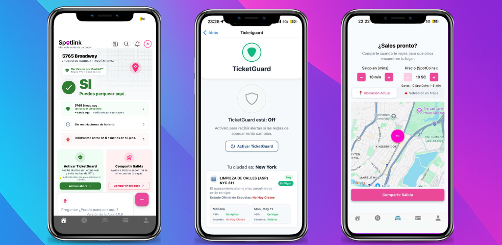 Alerta de TicketGuard de Spotlink para cambios en reglas de estacionamiento