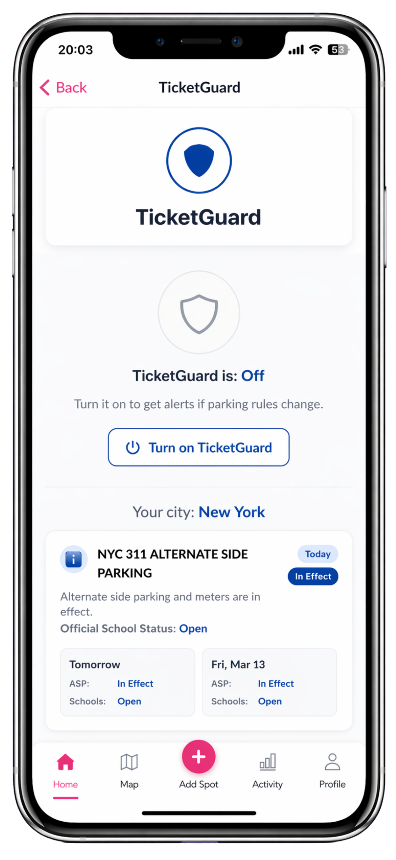 Alerta de TicketGuard